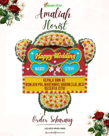 Papan Bunga Pernikahan Rebono